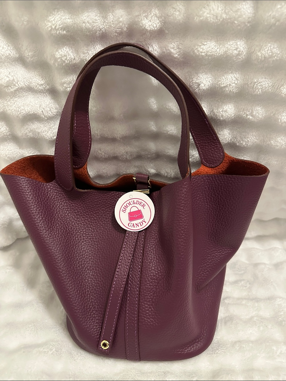 Women’s Plum Leather Tote Bag
